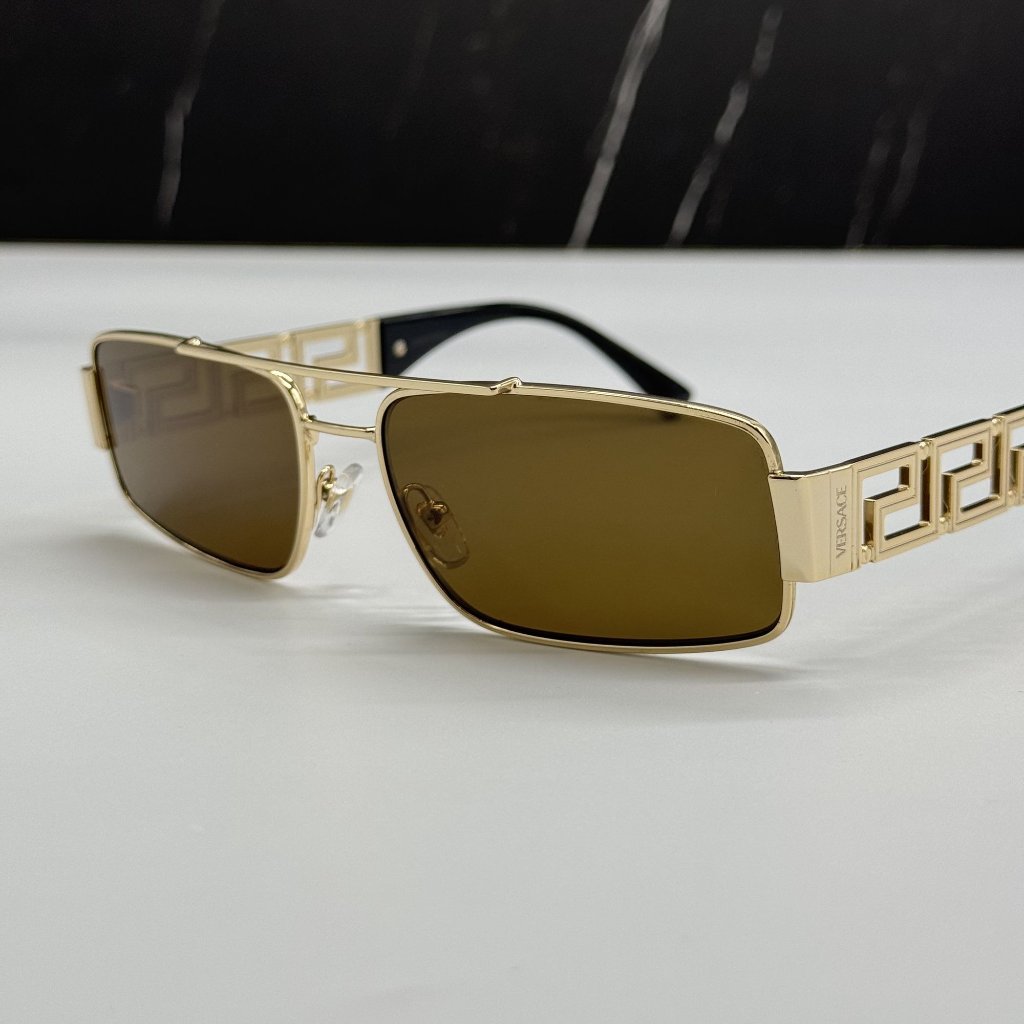 New Versace Ve2257 1002/73 Sunglasses Mod 2257 Gold Unisex Eyewear Ve2257 100273